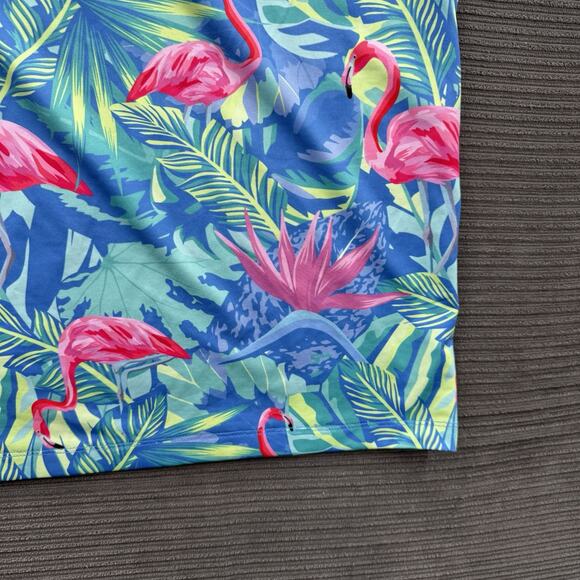 Sporty Buff Golf Shirt Men Medium Flamingo Party Performance Quick Dry Golfing. - Picture 7 of 8